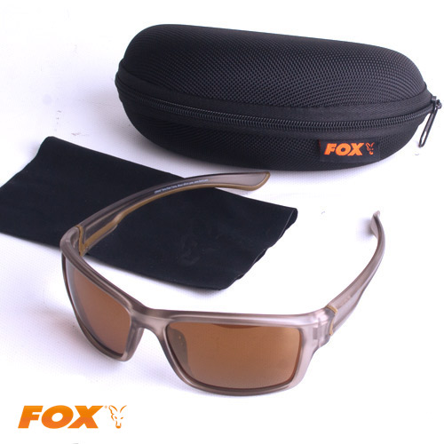 Fox Avius Wraps TransKhaki Frame Brown Mirror Lens Polaroid Sunglasses CSN045 