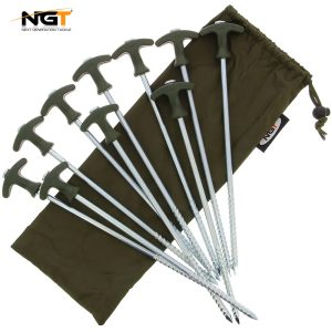 NGT Kočići za šator 10 x 12" Bivvy Pegs in Case